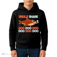 Uncle Shark Doo Doo Doo Kids Hoodie thumb 4