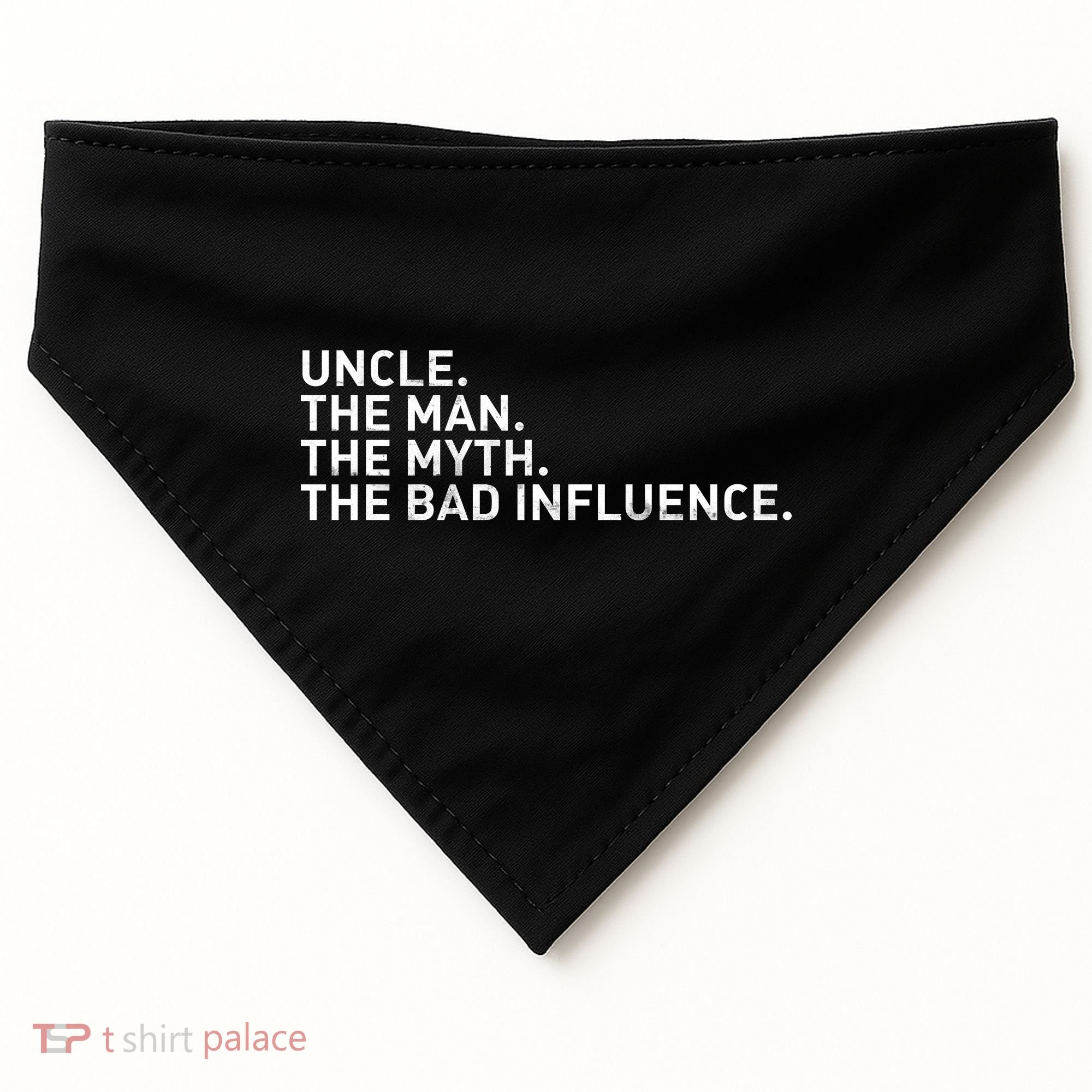 Uncle The Man The Myth The Bad Influence USA-Made Doggie Bandana
