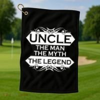 Uncle The Man The Myth The Legend Golf Towel thumb 1