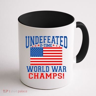 Undefeated 2-Time World War Champs Coffee Mug back