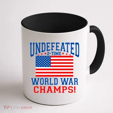 Undefeated 2-Time World War Champs Coffee Mug back