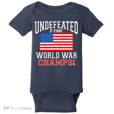 Undefeated 2-Time World War Champs Baby Bodysuit