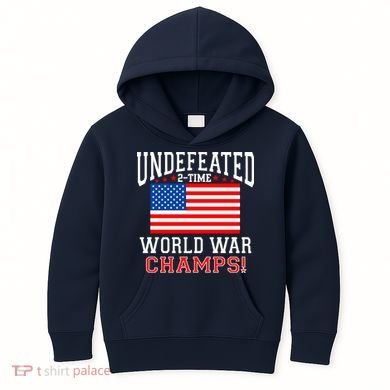 Undefeated 2-Time World War Champs Kids Hoodie