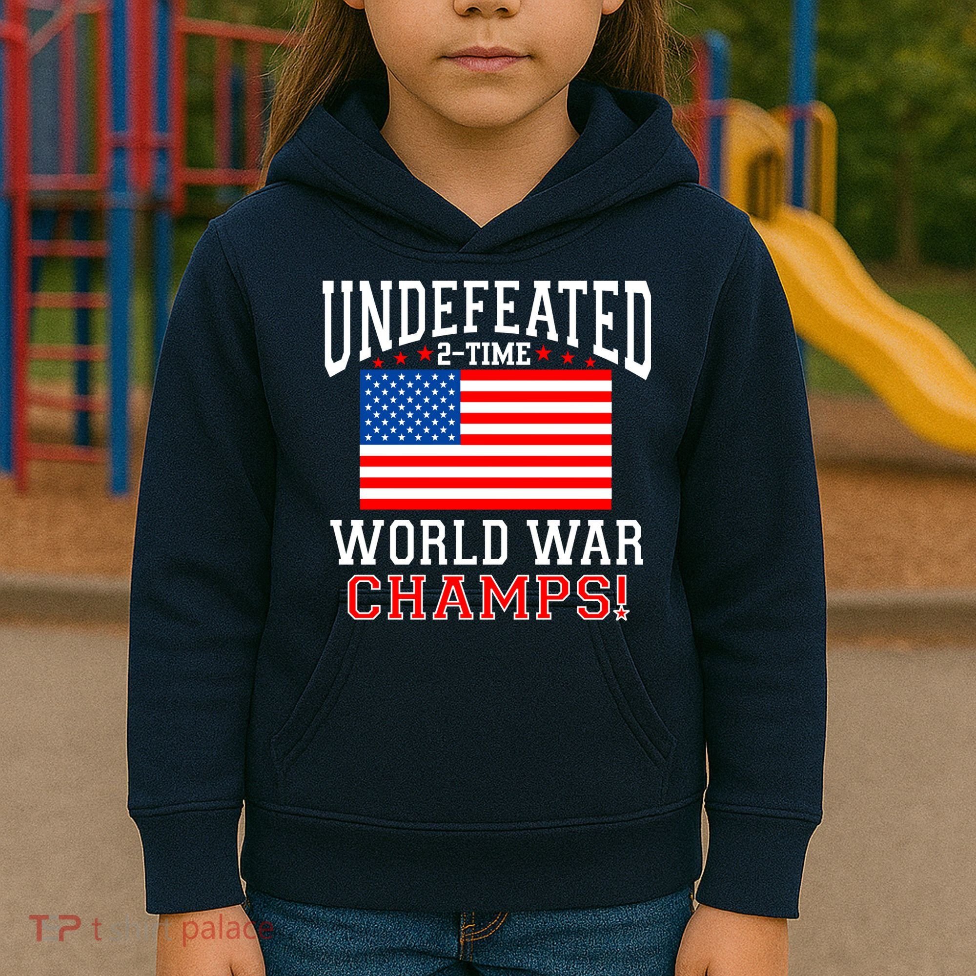 Undefeated 2-Time World War Champs Kids Hoodie