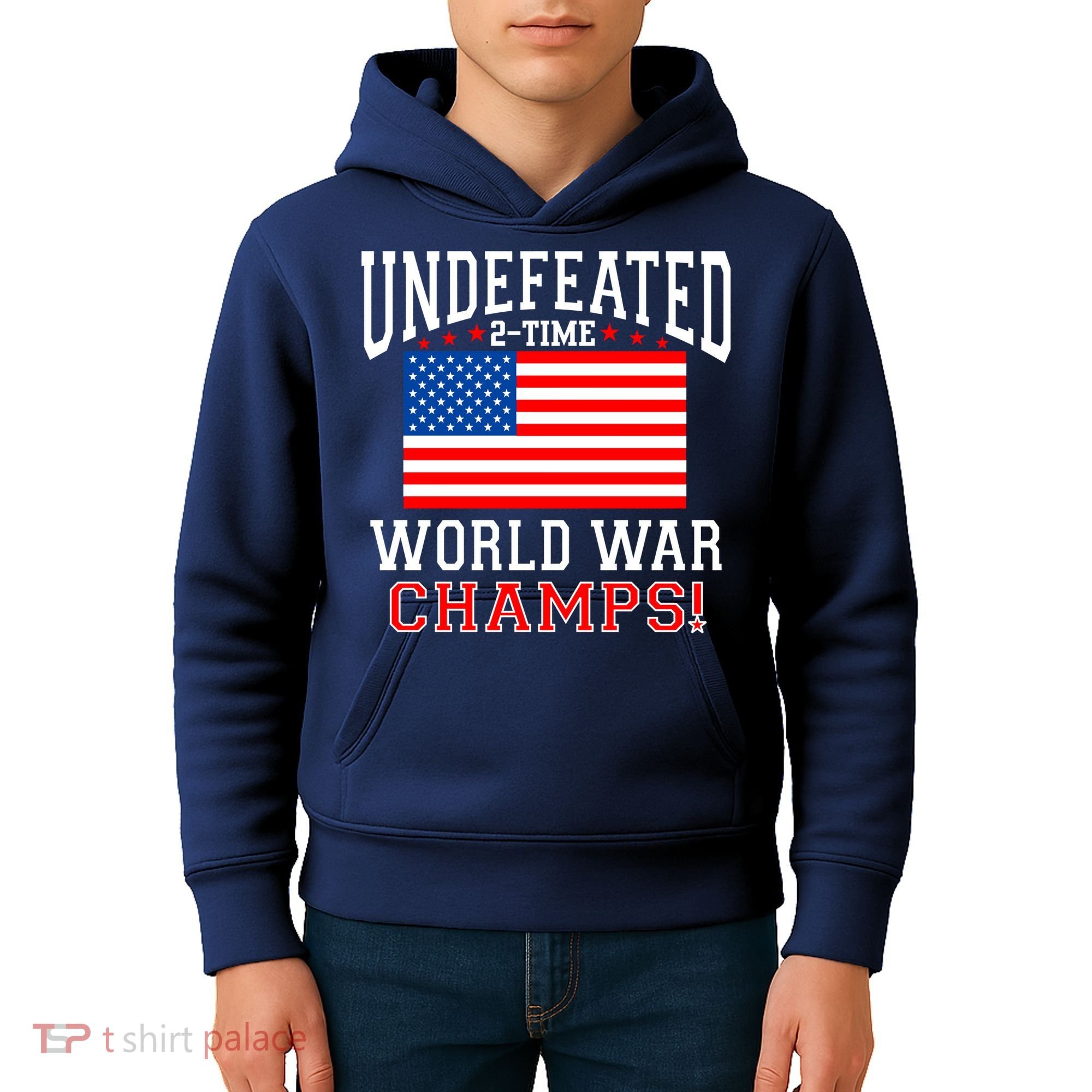 Undefeated 2-Time World War Champs Kids Hoodie