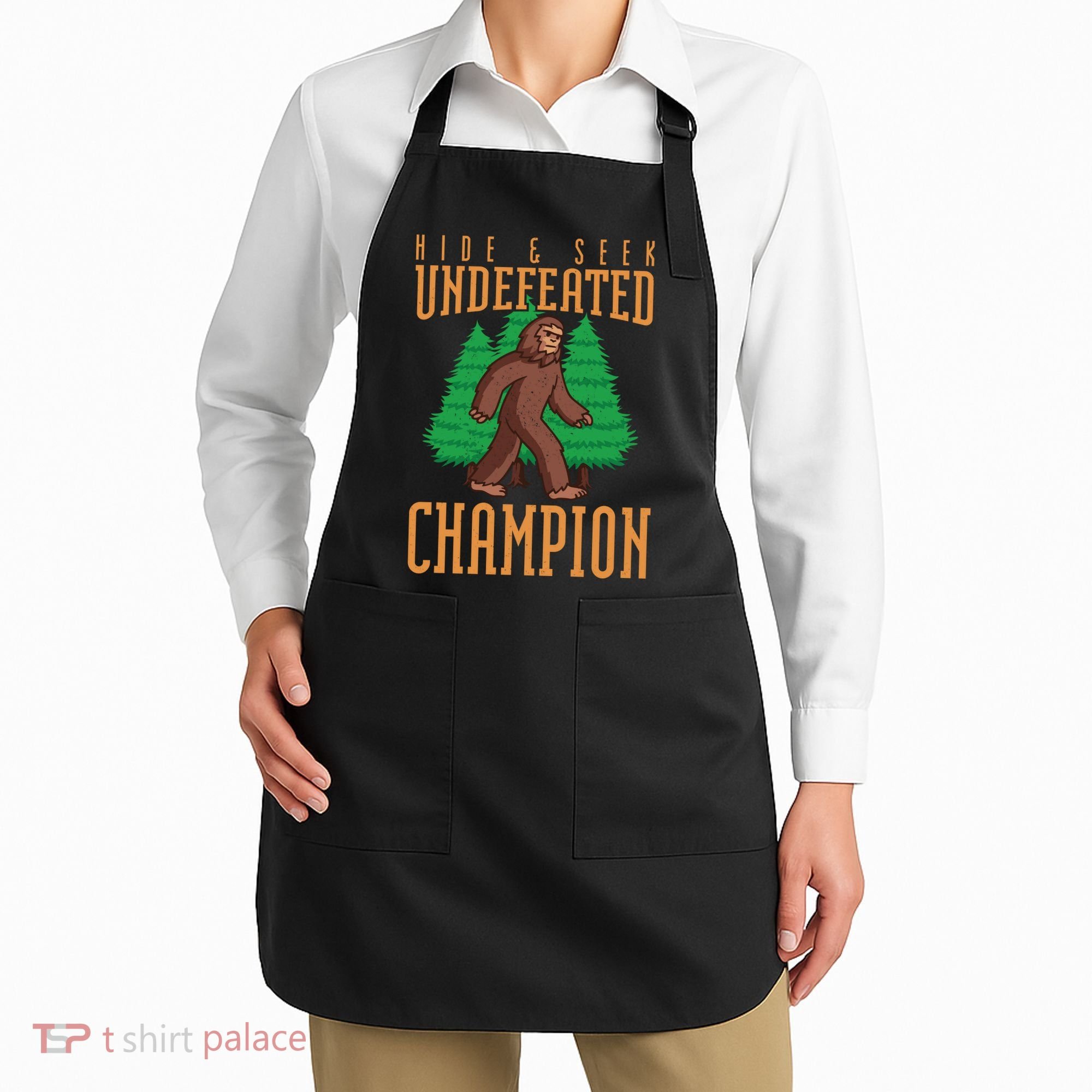Undefeated Hide & Seek Champion Bigfoot Apron