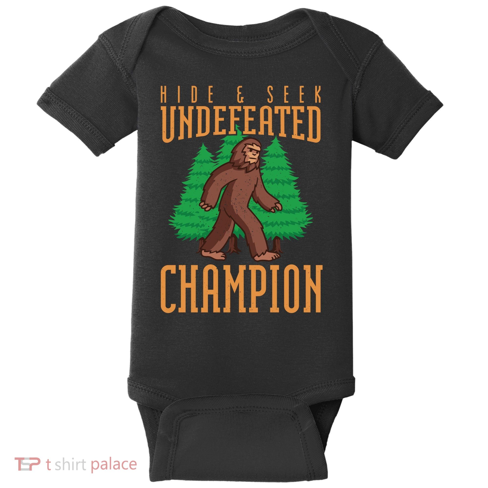 Undefeated Hide & Seek Champion Bigfoot Baby Bodysuit