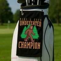 Undefeated Hide & Seek Champion Bigfoot Golf Towel thumb 2