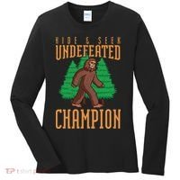 Undefeated Hide & Seek Champion Bigfoot Women's Long Sleeve Shirt thumb 0