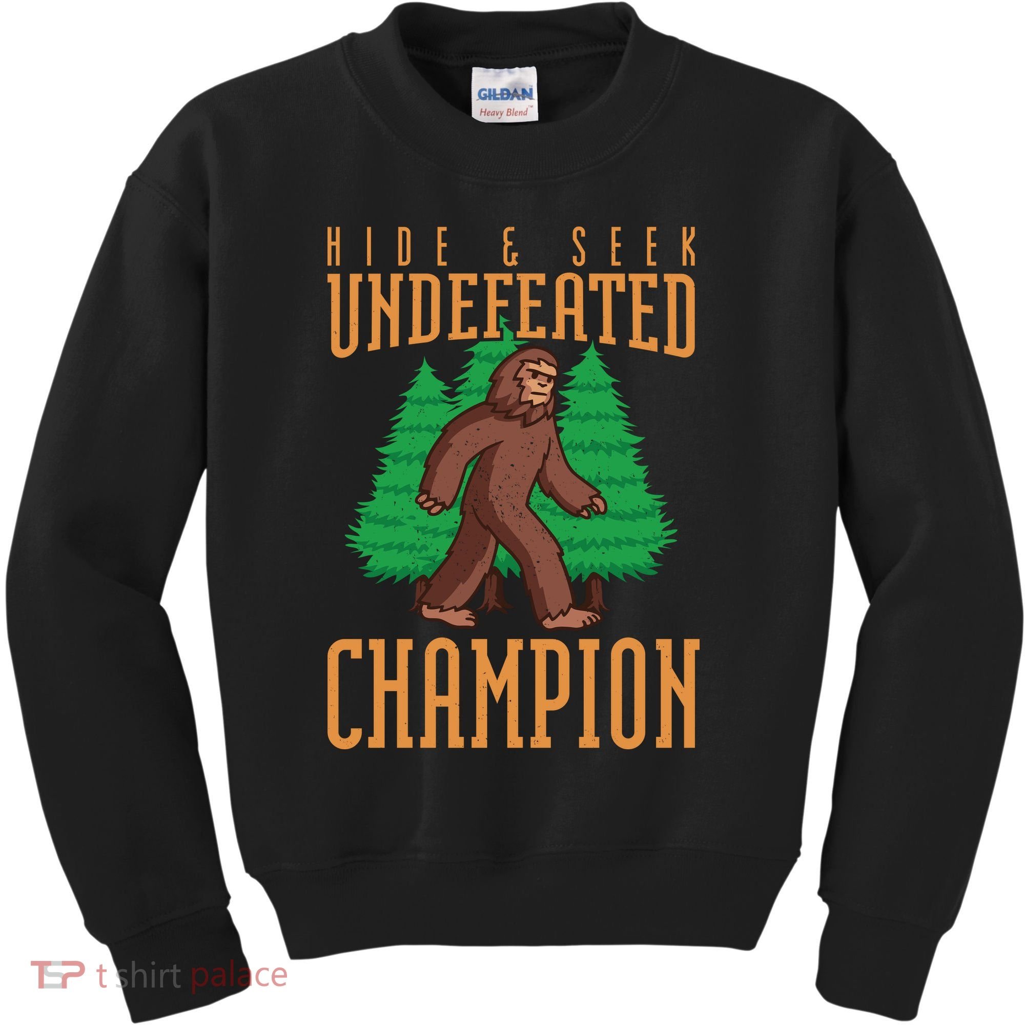 Undefeated Hide & Seek Champion Bigfoot Kids Sweatshirt