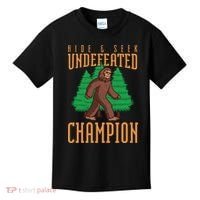 Undefeated Hide & Seek Champion Bigfoot Kids T-Shirt thumb 0