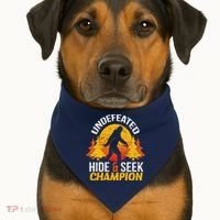 Undefeated Hide And Seek Champion Bigfoot USA-Made Doggie Bandana thumb 1