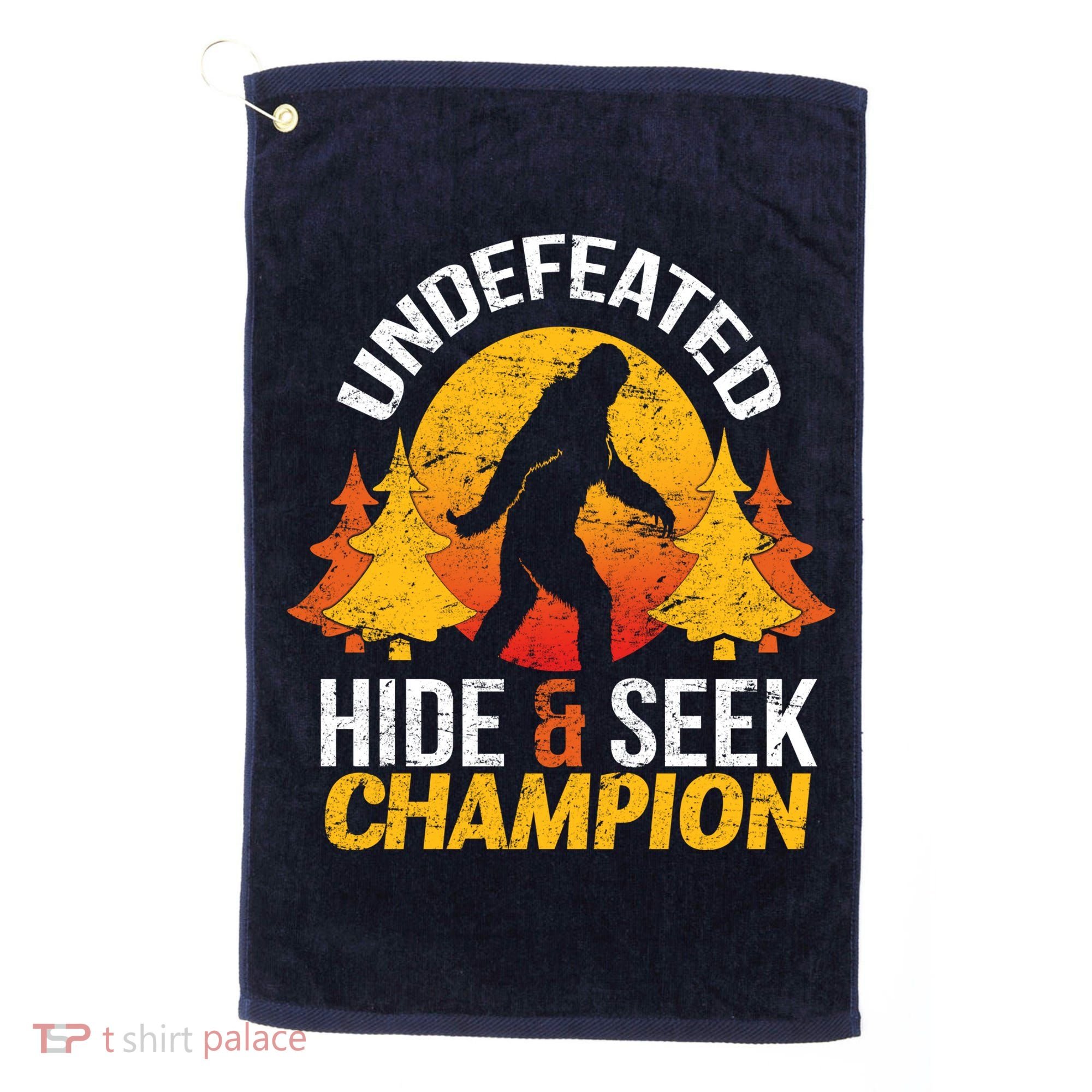 Undefeated Hide And Seek Champion Bigfoot Golf Towel
