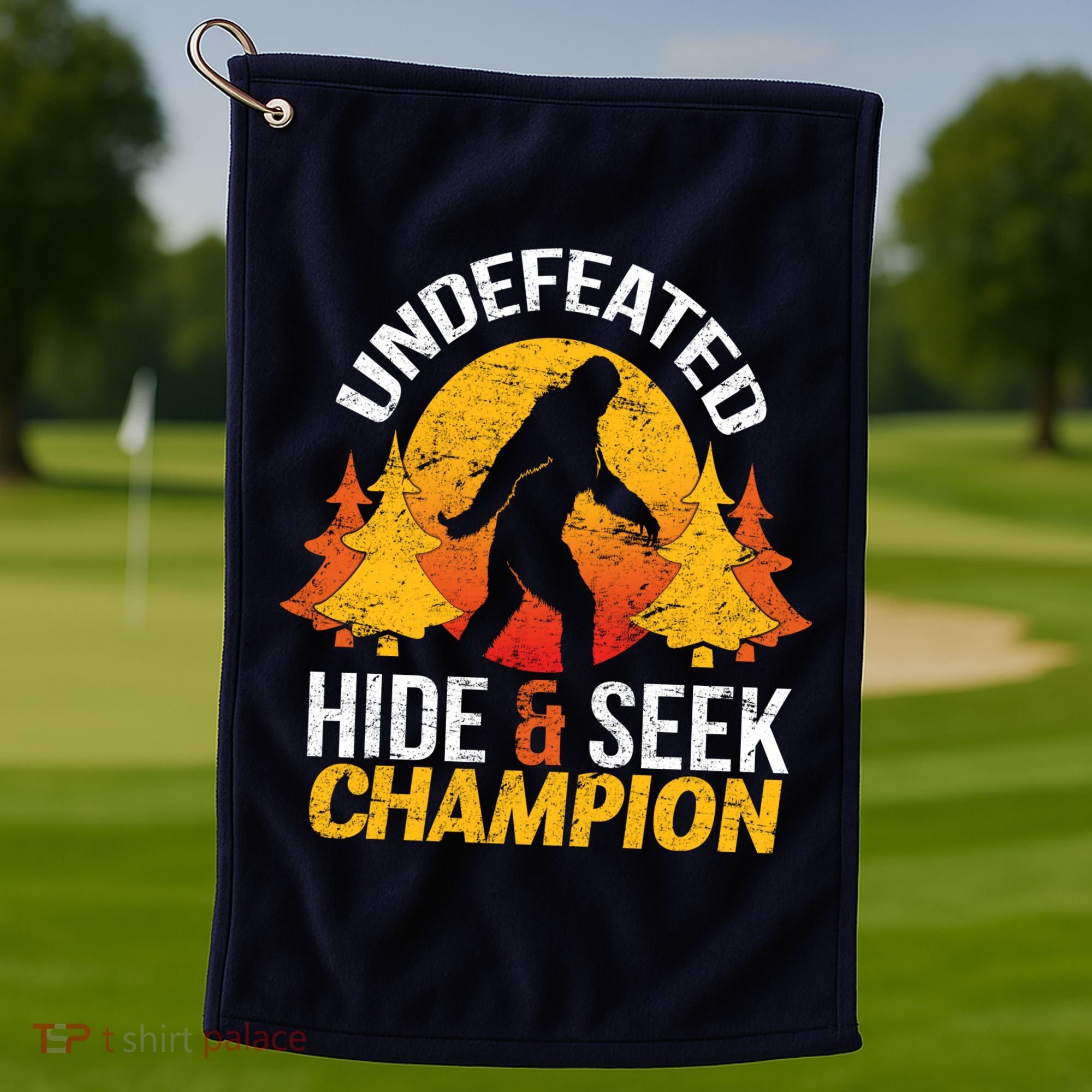 Undefeated Hide And Seek Champion Bigfoot Golf Towel