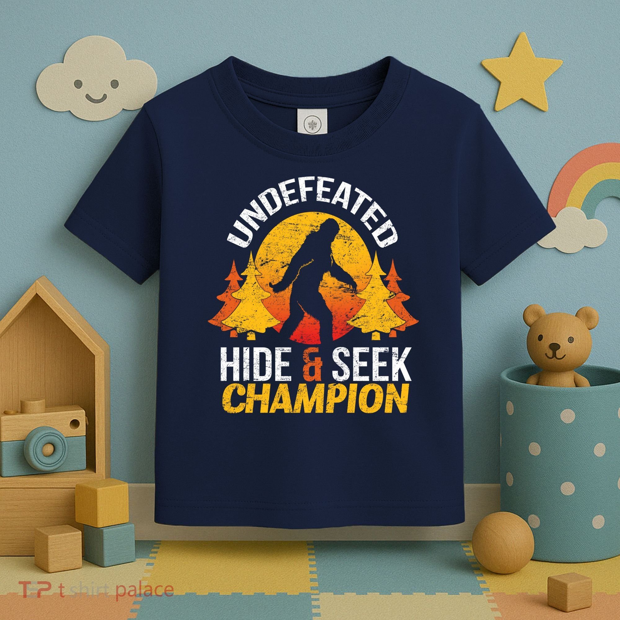 Undefeated Hide And Seek Champion Bigfoot Toddler T-Shirt