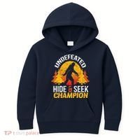 Undefeated Hide And Seek Champion Bigfoot Kids Hoodie thumb 0