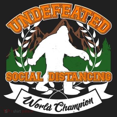 Undefeated Sasquatch Social Distancing Bigfoot Comfort Colors Boxy T-Shirt