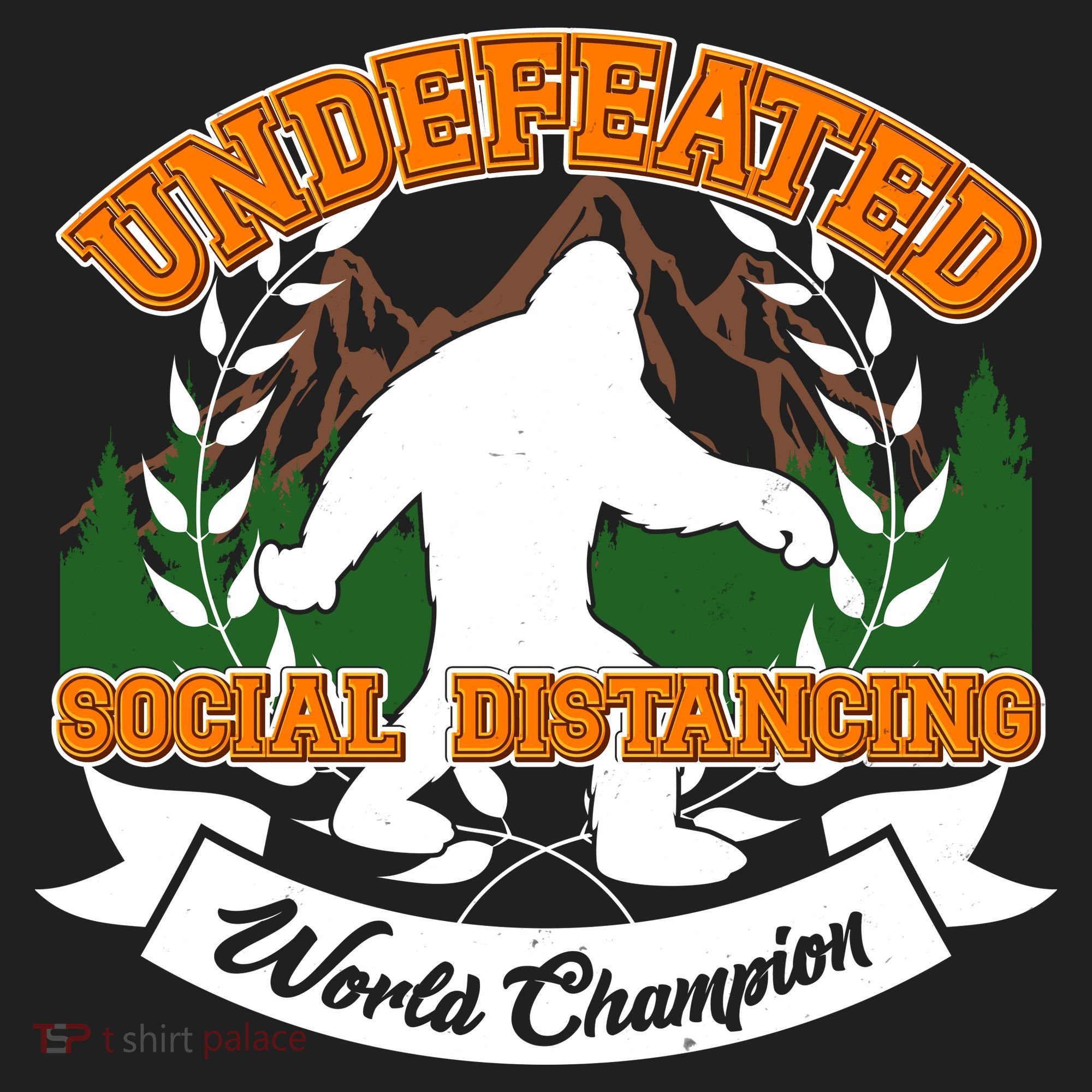 Undefeated Sasquatch Social Distancing Bigfoot Comfort Colors Boxy T-Shirt