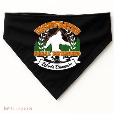 Undefeated Sasquatch Social Distancing Bigfoot USA-Made Doggie Bandana