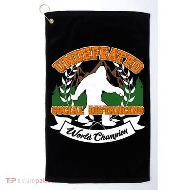 Undefeated Sasquatch Social Distancing Bigfoot Golf Towel
