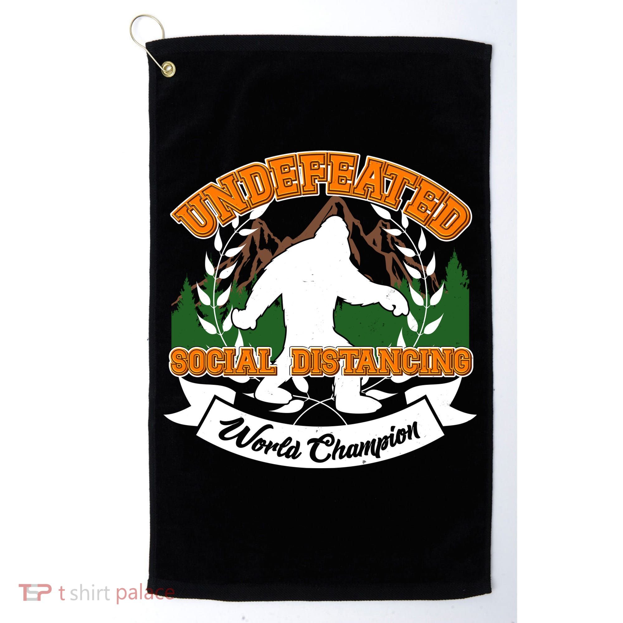 Undefeated Sasquatch Social Distancing Bigfoot Golf Towel