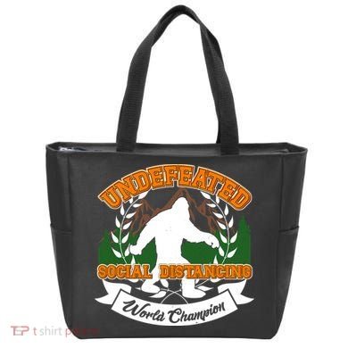 Undefeated Sasquatch Social Distancing Bigfoot Tote Bag