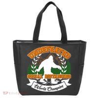 Undefeated Sasquatch Social Distancing Bigfoot Tote Bag thumb 0