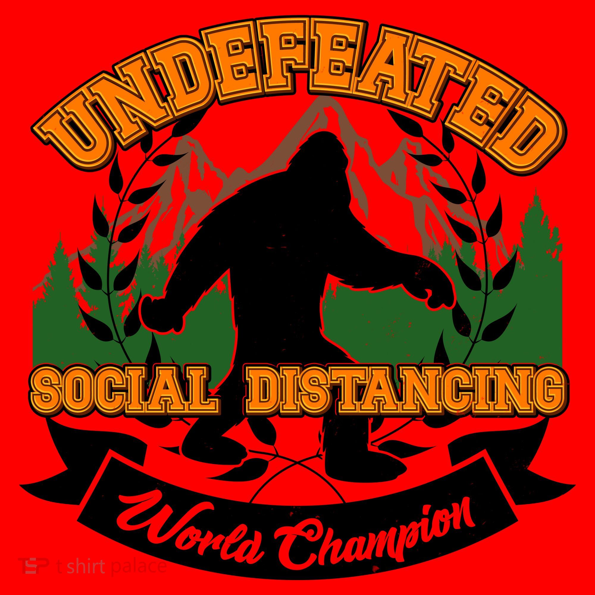 Undefeated Sasquatch Social Distancing Bigfoot Santa Hat
