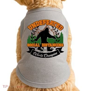 Undefeated Sasquatch Social Distancing Bigfoot Doggie Tank