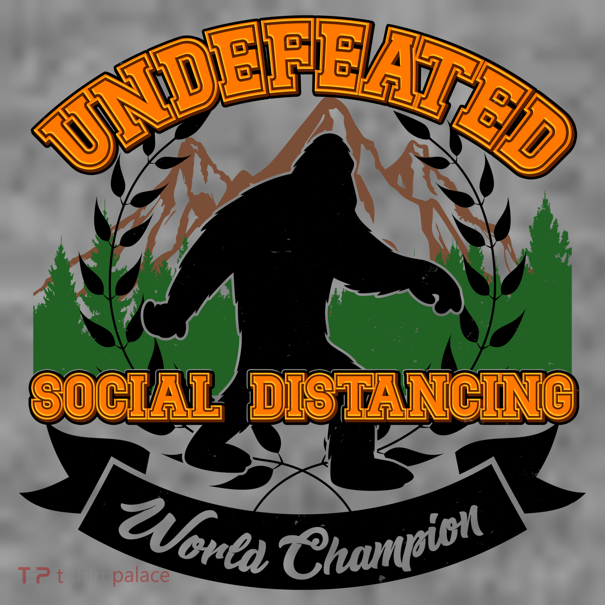 Undefeated Sasquatch Social Distancing Bigfoot Doggie Tank