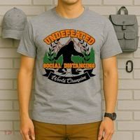 Undefeated Sasquatch Social Distancing Bigfoot T-Shirt thumb 6