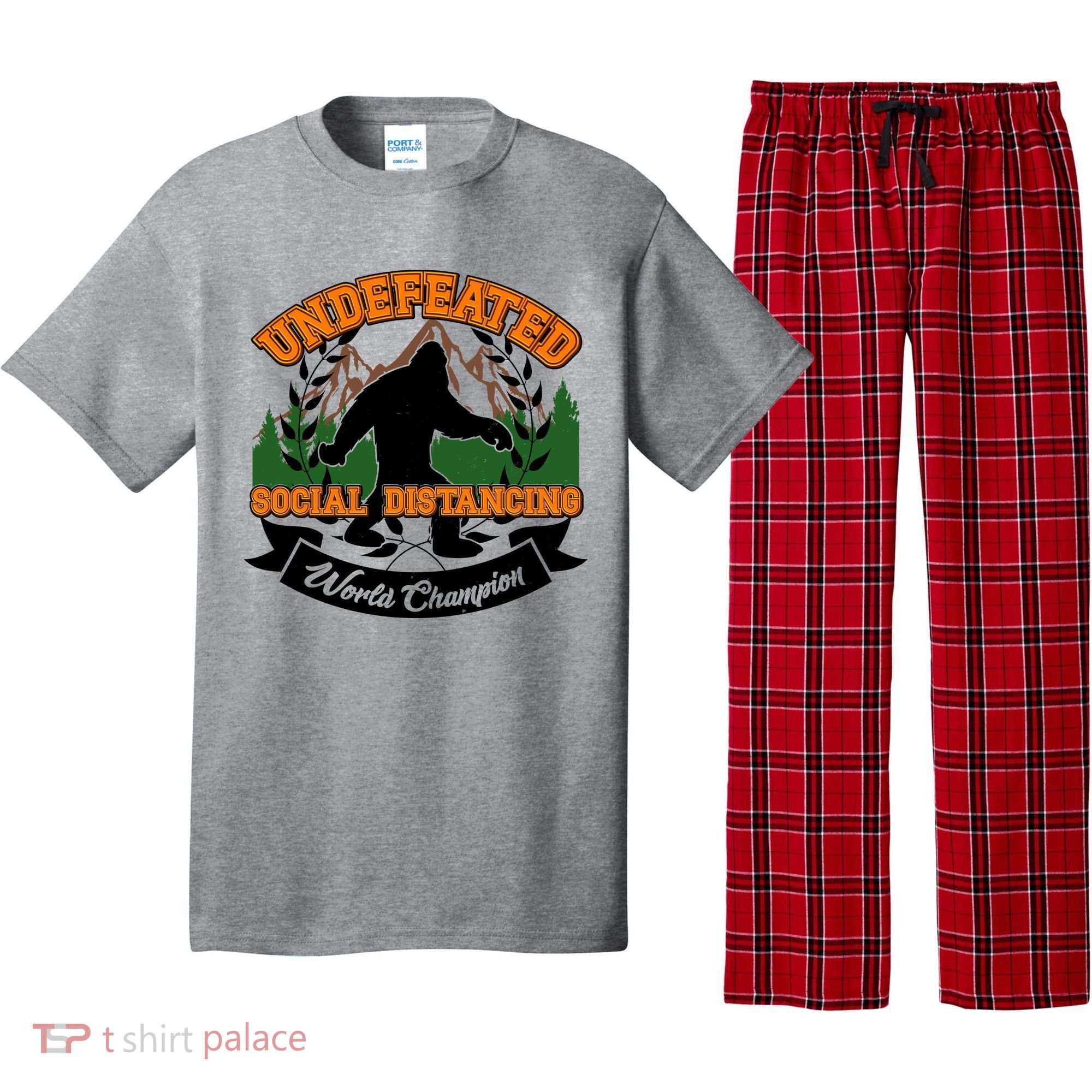 Undefeated Sasquatch Social Distancing Bigfoot Pajama Set