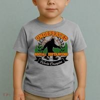 Undefeated Sasquatch Social Distancing Bigfoot Toddler T-Shirt thumb 2