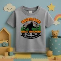 Undefeated Sasquatch Social Distancing Bigfoot Toddler T-Shirt thumb 3