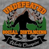 Undefeated Sasquatch Social Distancing Bigfoot Women's T-Shirt thumb 6