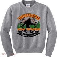 Undefeated Sasquatch Social Distancing Bigfoot Kids Sweatshirt thumb 0