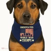 Undefeated World War Champs USA-Made Doggie Bandana thumb 1