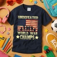 Undefeated World War Champs Kids T-Shirt thumb 3