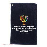 Understanding Hanukkah Funny Golf Towel thumb 0
