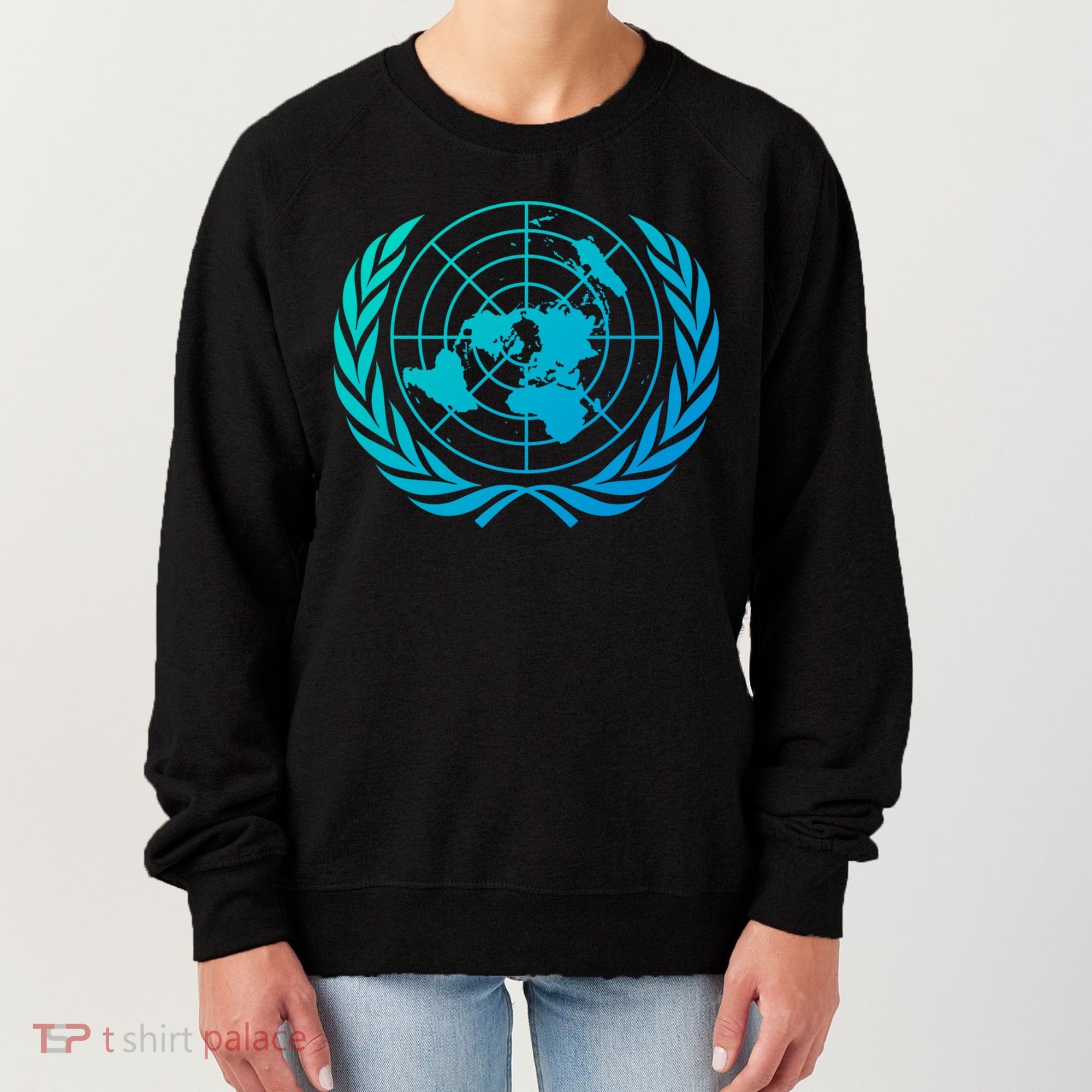 United Nations Flag Un United Nations Emblem Meaningful Gift Women's Sweatshirt