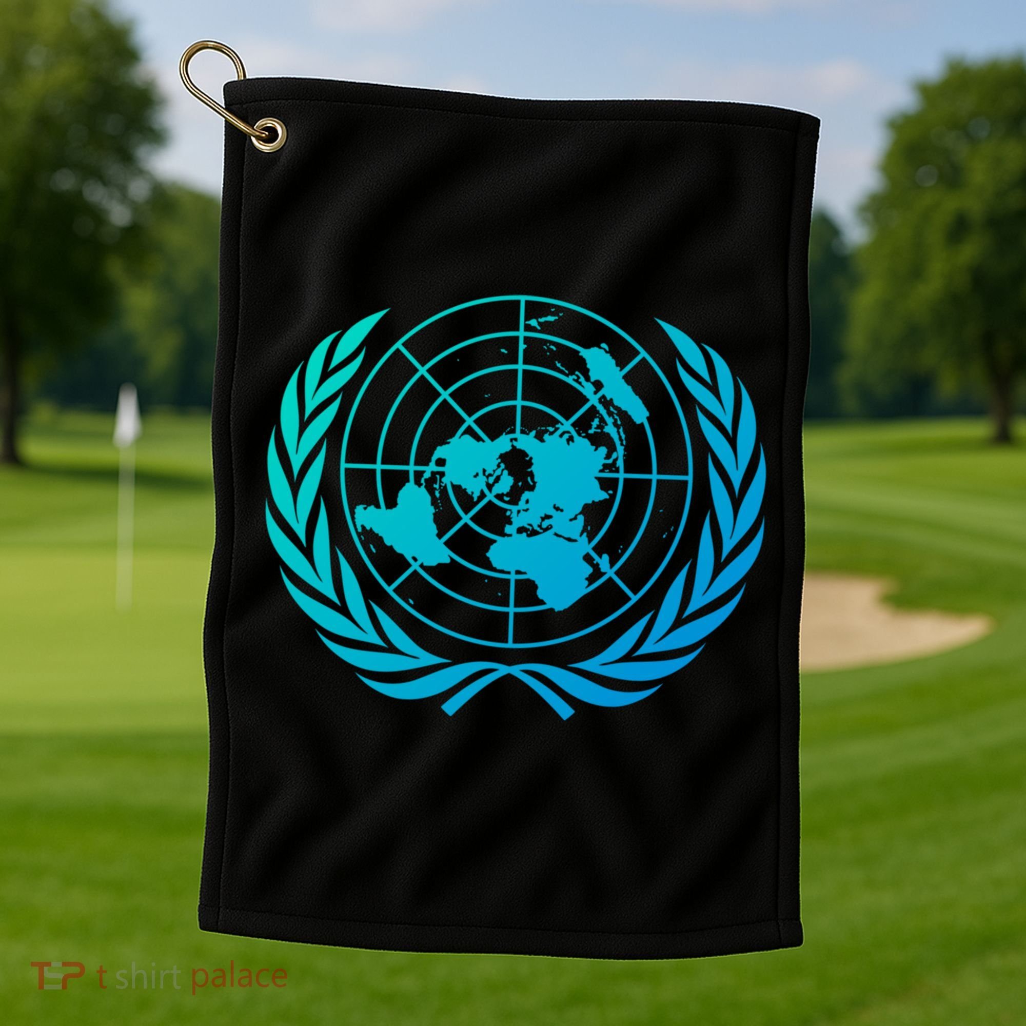 United Nations Flag Un United Nations Emblem Meaningful Gift Golf Towel