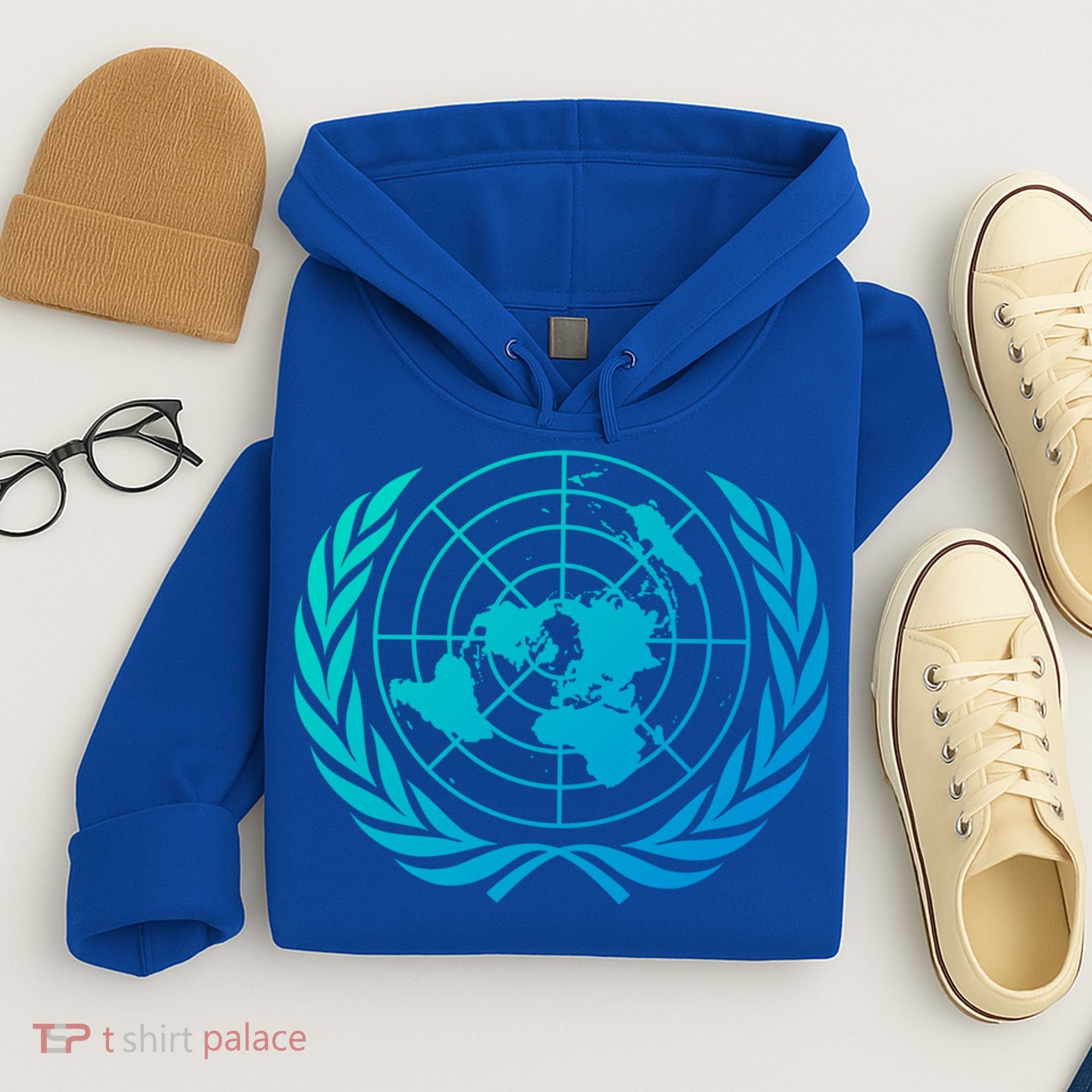 United Nations Flag Un United Nations Emblem Meaningful Gift Hoodie
