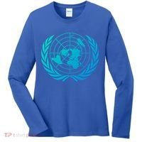 United Nations Flag Un United Nations Emblem Meaningful Gift Women's Long Sleeve Shirt thumb 0