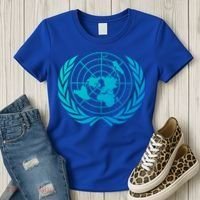 United Nations Flag Un United Nations Emblem Meaningful Gift Women's T-Shirt thumb 3