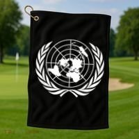 United Nations Flag Un United Nations Emblem Golf Towel thumb 1