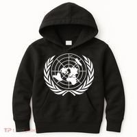 United Nations Flag Un United Nations Emblem Kids Hoodie thumb 0