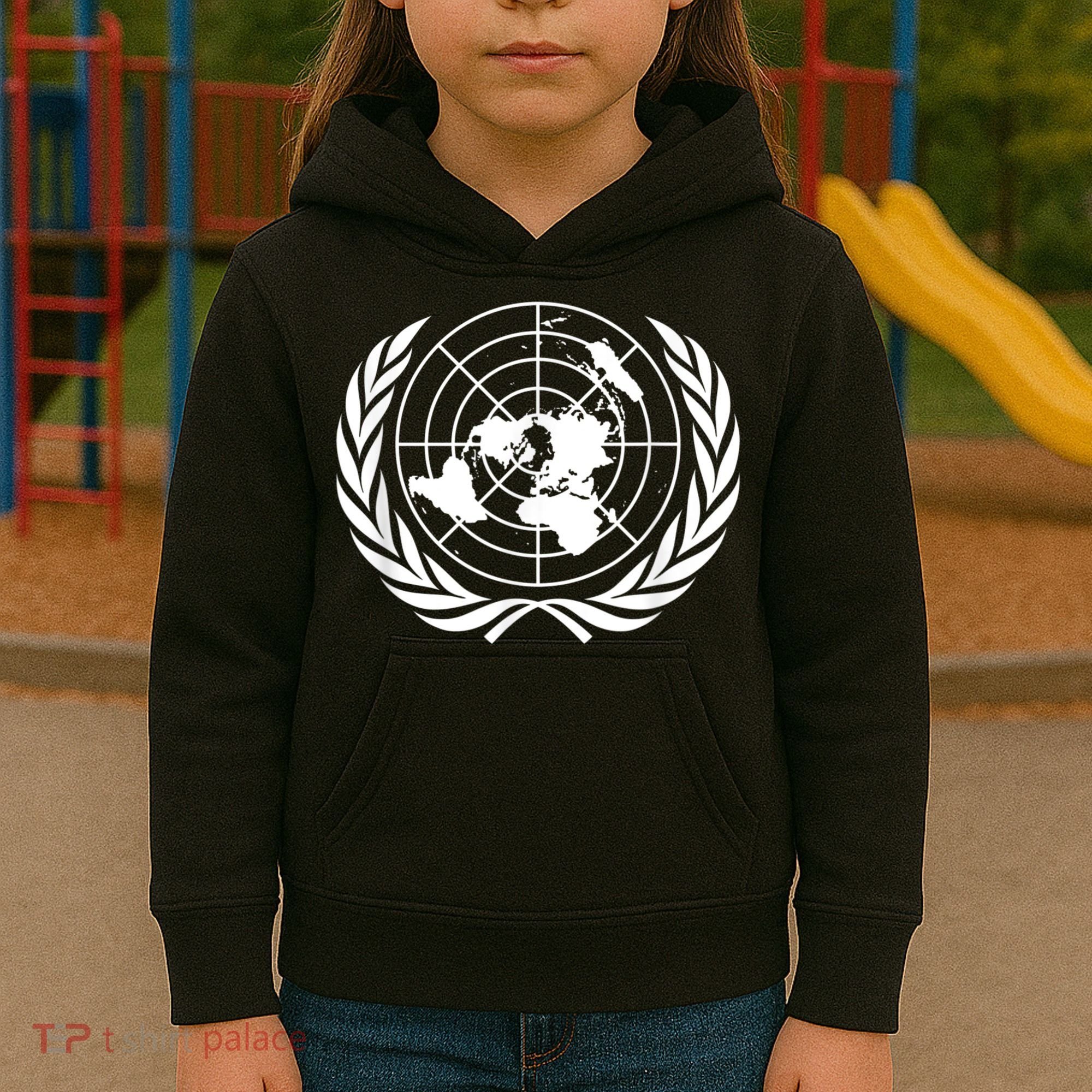 United Nations Flag Un United Nations Emblem Kids Hoodie