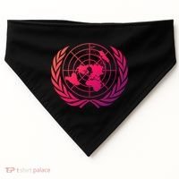United Nations Flag Un United Nations Emblem Meaningful Gift USA-Made Doggie Bandana thumb 0