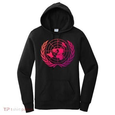 United Nations Flag Un United Nations Emblem Meaningful Gift Women's Hoodie