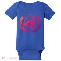 United Nations Flag Un United Nations Emblem Meaningful Gift Baby Bodysuit thumb 0